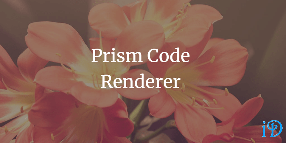 prism code renderer