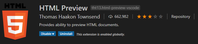 HTML Preview Extension