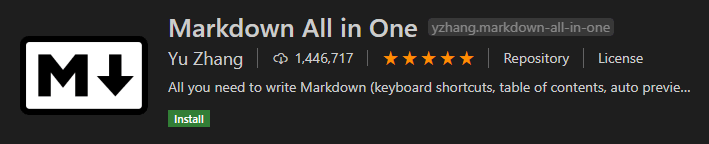 Markdown All in One Installation